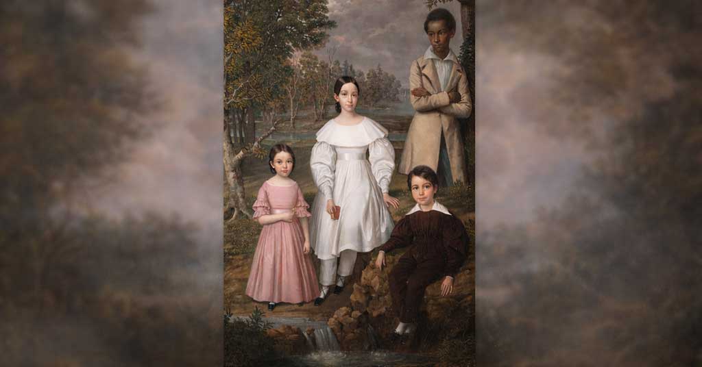 Why a slave was erased from a family portrait
